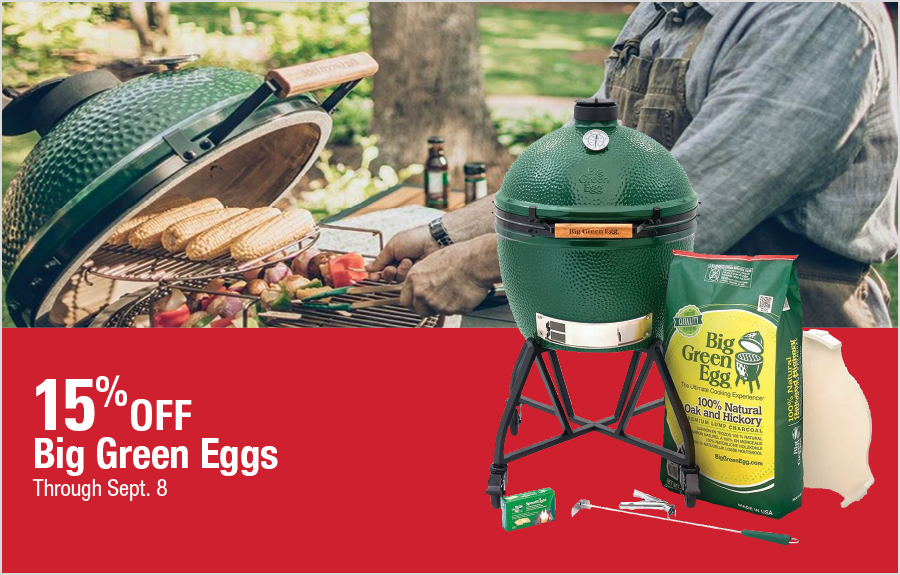15% Off Big Green Eggs